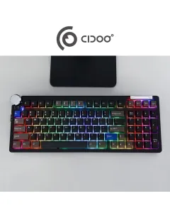 Cidoo Abm098 1800 Compact Via Gasket Mount Hot Swappable Mechanical Gaming Keyboard - Black (English)