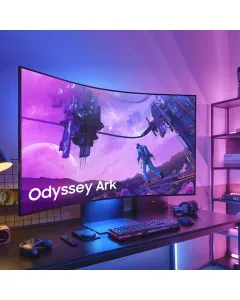 Samsung G97nc Odyssey Ark 2nd Gen Curved Gaming Monitor, 55-inch Uhd 165hz Display, 16 9 Quantum Mini-led Panel, 1ms (Gtg) Response Time Gaming Monitor