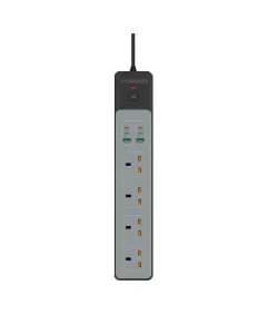 Porodo 4AC 65W 3000W Power Strip - Black
