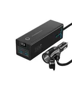 Powerology 2AC Universal 300W Power Inverter PD 36W - Black