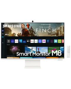 Samsung M8 32" UHD Monitor with Smart TV Experience and Iconic Slim Design - White