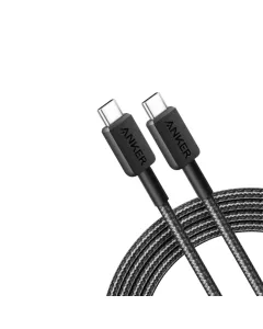 Anker 322 USB-C to USB-C Cable 60W Braided (0.9m/3ft) -Black