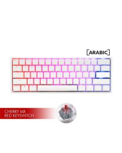 Ducky One 2 Mini English/Arabic Gaming Keyboard - White - Red Switch