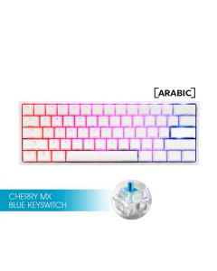 Ducky One 2 Mini English/Arabic Gaming Keyboard - White - Blue Switch