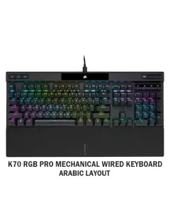 Corsair K70 RGB Pro Mechanical Wired Keyboard - Black - AR Layout