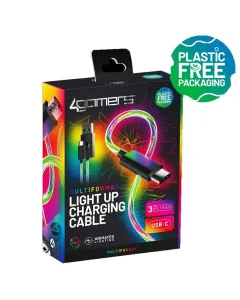 4Gamers PS5 Light Up USB To Type-C Charging Cable - 3M