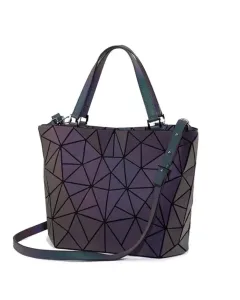 Lovevook Geometric Luminous Shoulder Bag With Crossbody Strap - Luminous