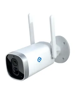 Powerology Wireless Outdoor Camera with Solar Panel - White