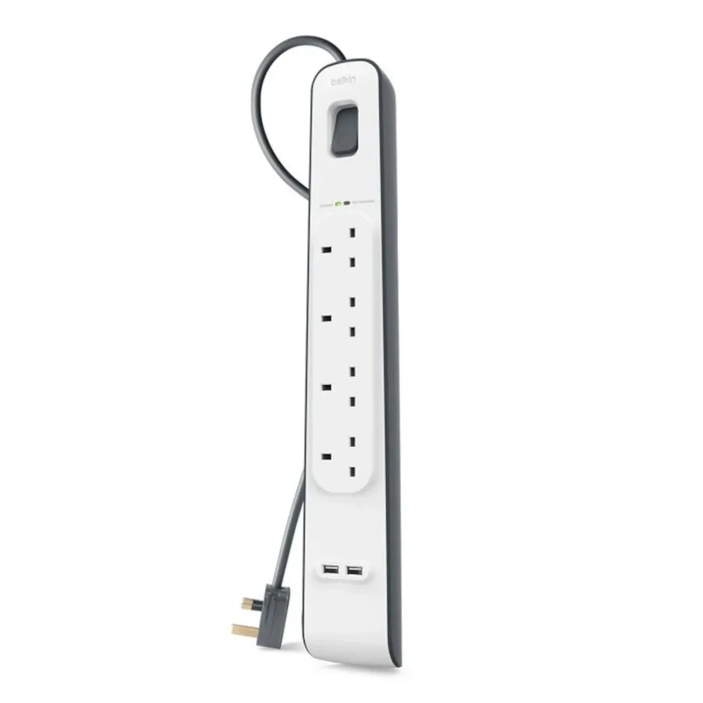 Belkin 4-outlet Surge Protection Strip With 2m Power Cord