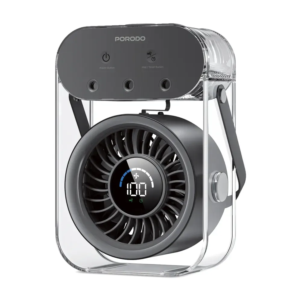 Porodo Lifestyle Chillo Aqua Portable Mist Fan With 500mL Large Water Tank