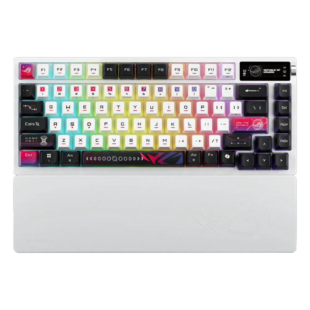 Asus ROG M704 AZOTH X 75%, NX Mechanical Switch Wireless Gaming Keyboard, White - Arabic Layout