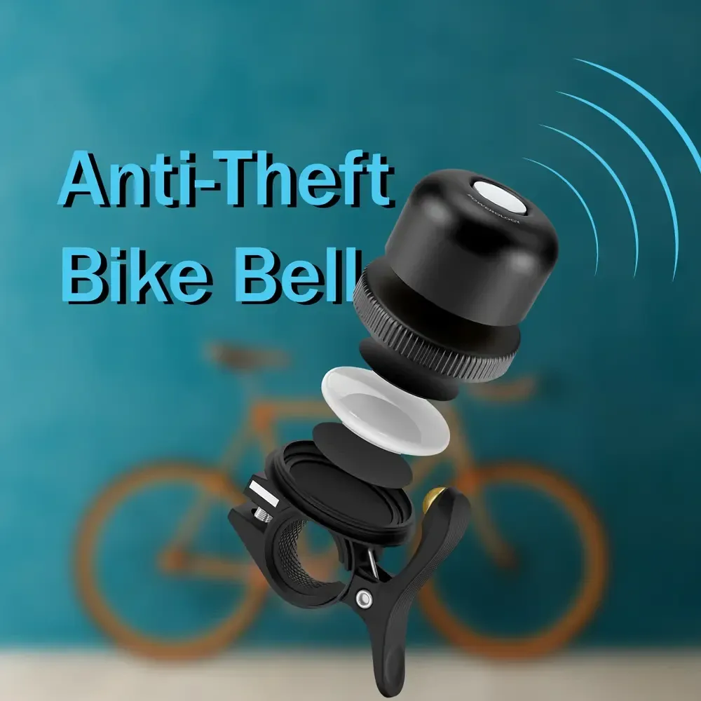 Powerology Bicycle & Scooter Bell With Airtag Mount