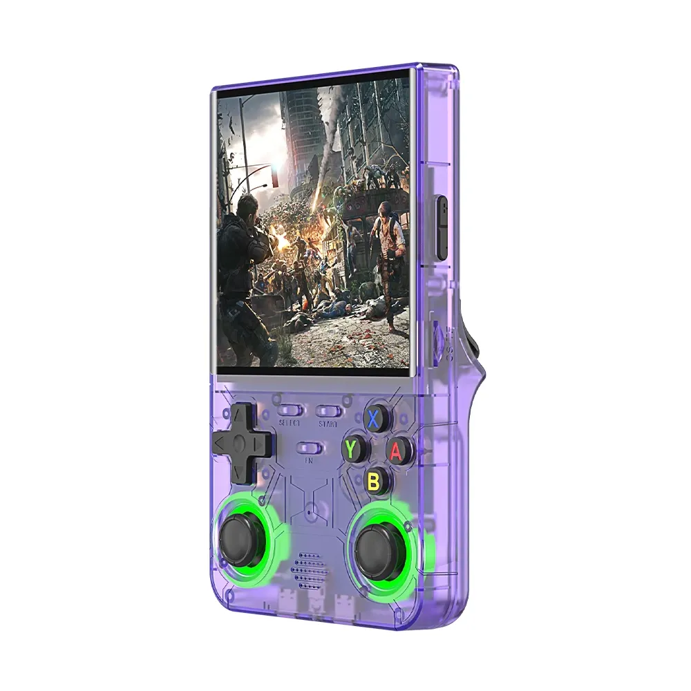 R36 Ultra Retro Handheld Game Console - 64GB - Transparent Purple