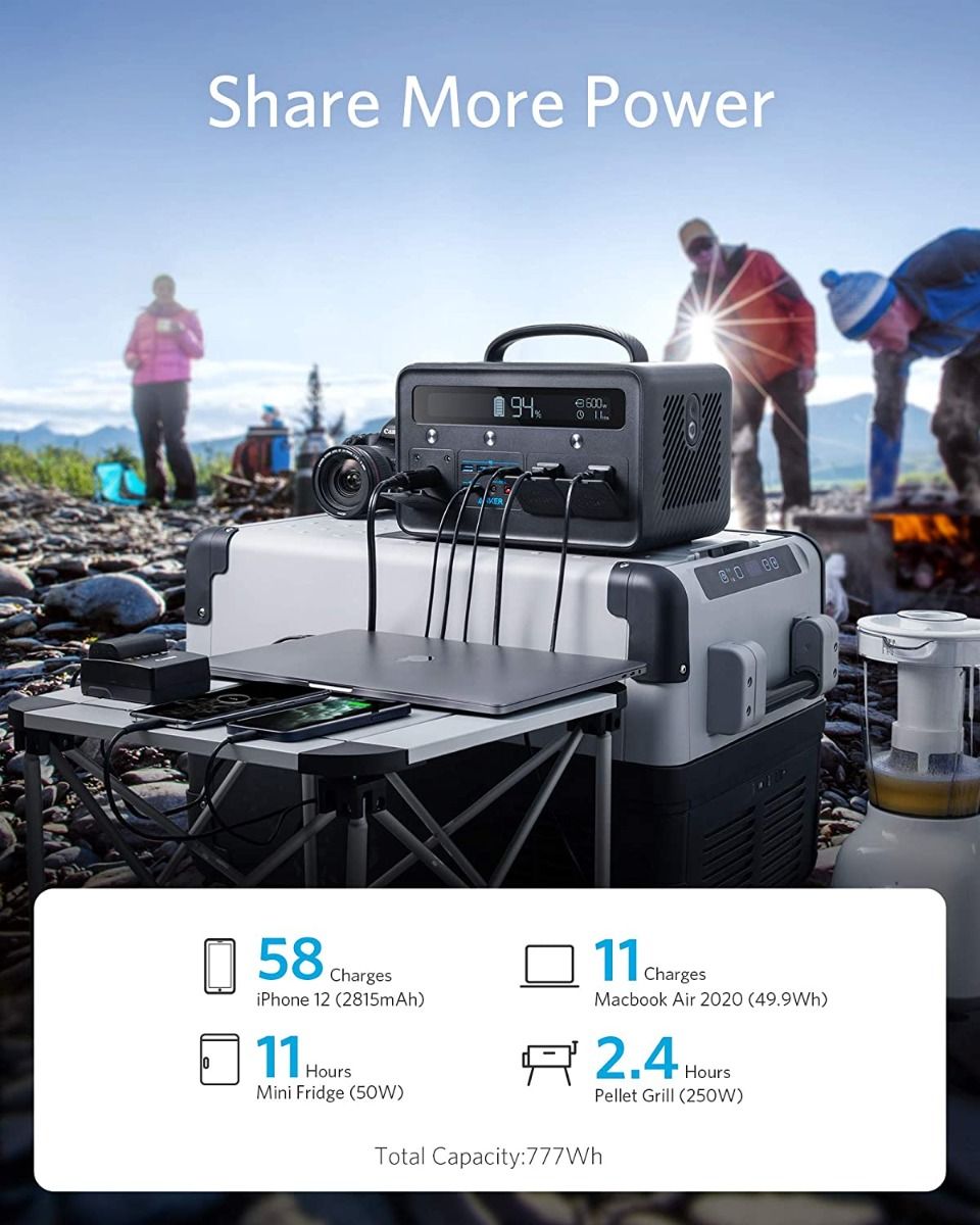 Anker Portable Power Station, PowerHouse II 800 (500W/777Wh)