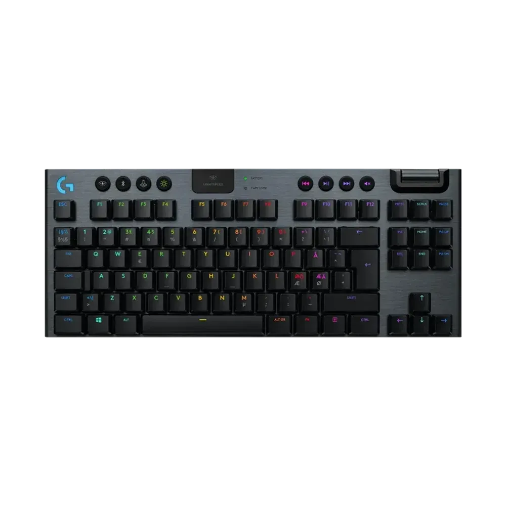 Logitech G915 TKL Tenkeyless Lightspeed Wireless RGB Mechanical Gaming Keyboard - Carbon Tactile