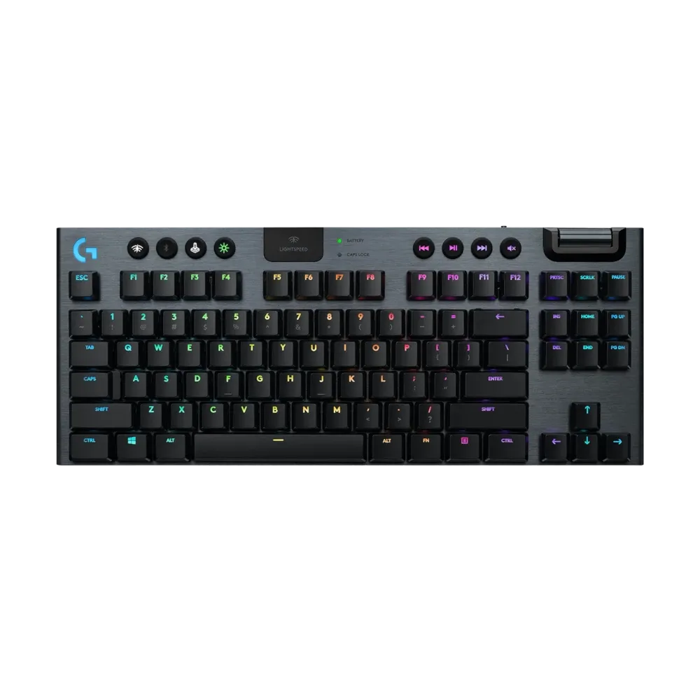 Logitech G915 TKL Ten Keyless Light Speed Wireless RGB Mechanical Gaming Keyboard - Clicky