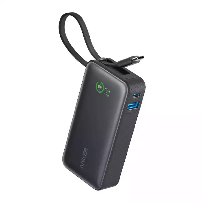 Anker Nano Power Bank (30W, Built-In USB-C Cable) 10000 PD -Blue