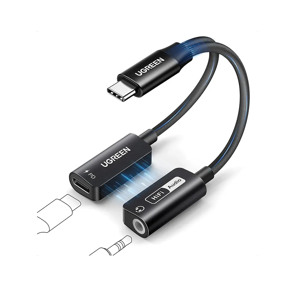 Ugreen Usb-c To 3.5mm Audio Adapter With Power Delivery