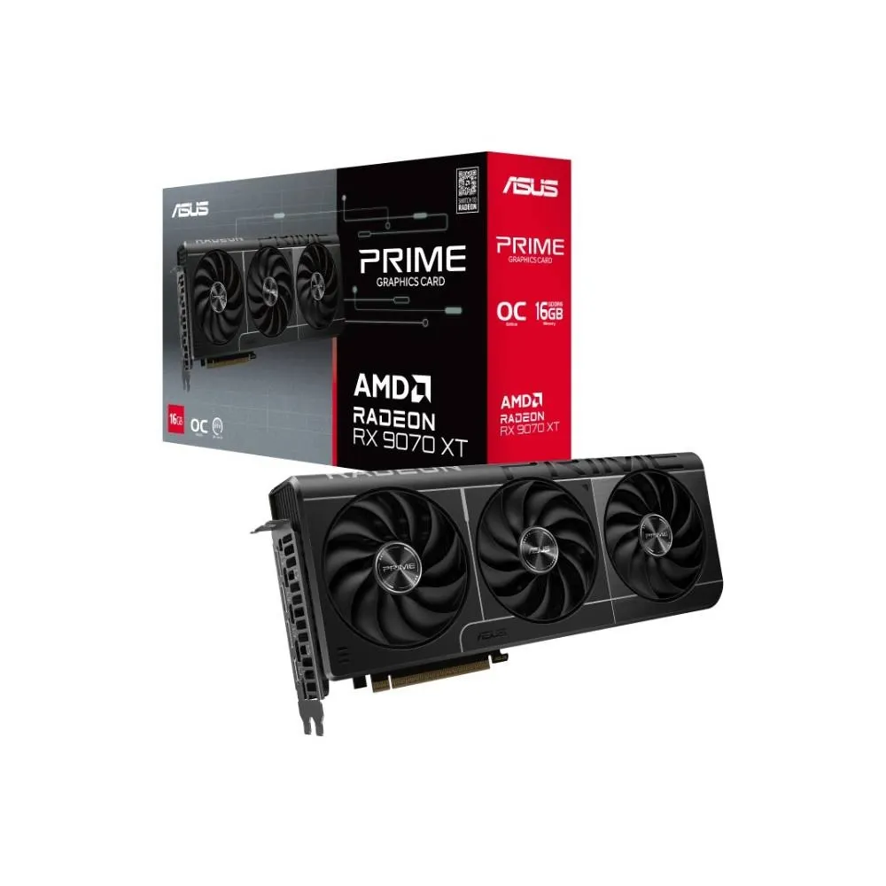Asus Prime Radeon Rx 9070 Xt Oc Edition 16gb Gddr6 Graphic Card