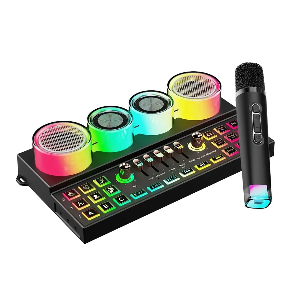 Porodo Soundtec Audiolink Multi-Platform Audio Mixer and Speaker ...