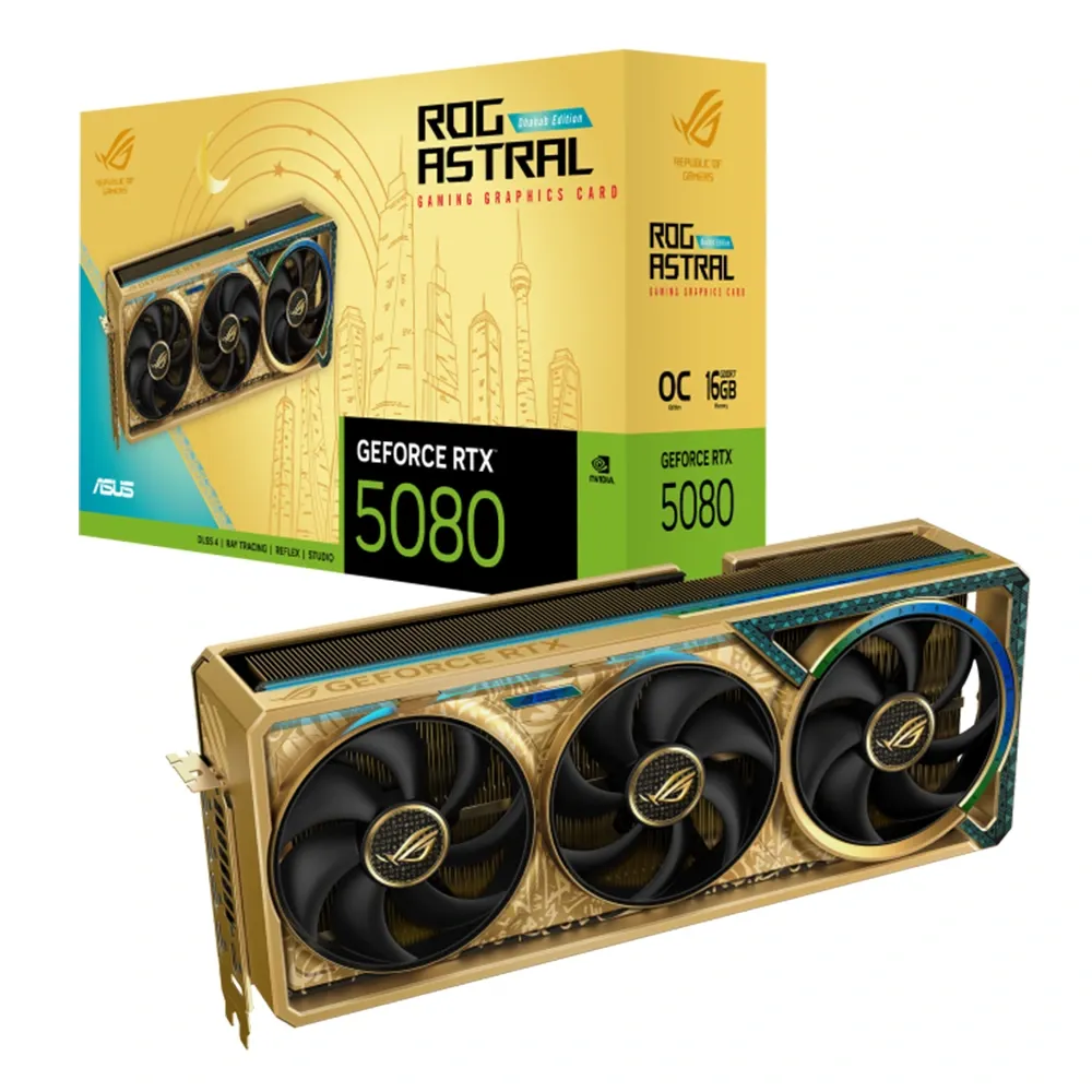Asus Rog Astral Geforce Rtx 5080 16gb Dhahab Core Oc Edition Graphics Card