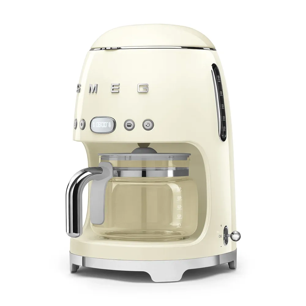 SMEG ドリップコーヒーマシン　レトロデザイン　クリーム　50's Style Smeg 50's Style Drip Filter Coffee Machine - Cream | Retro Design
