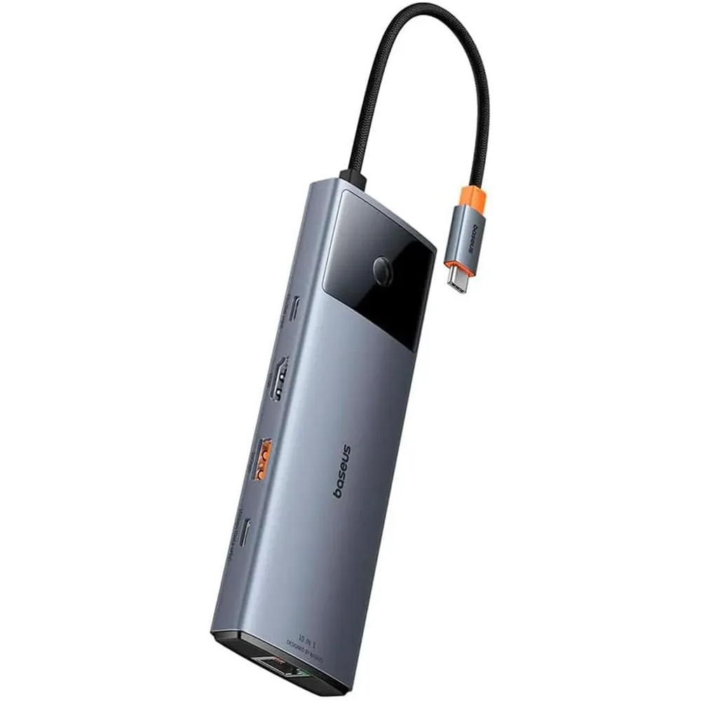 BASEUS METAL GLEAM II 10-IN-1 USB HUB DUAL DISPLAY