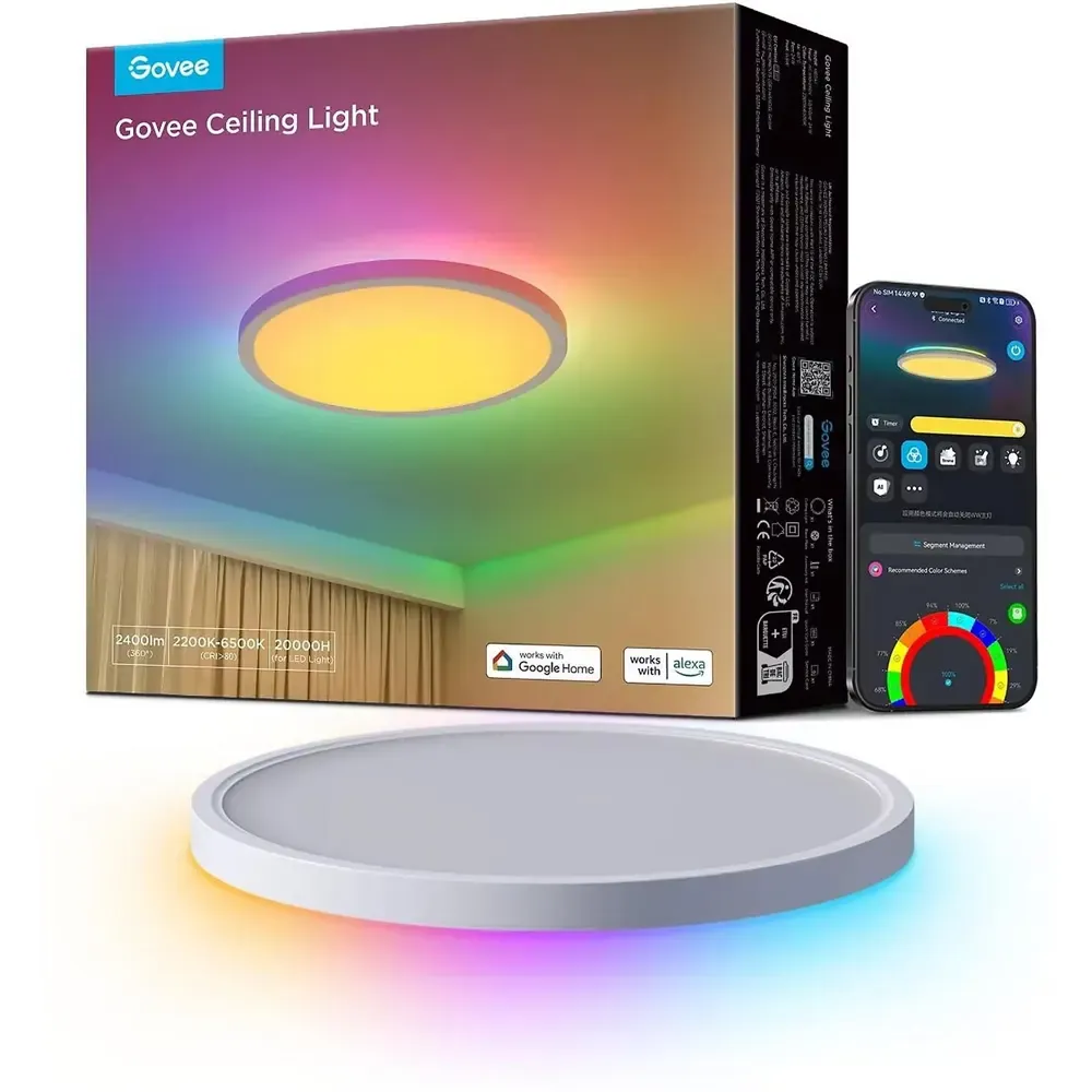 Govee 30cm Rgbww + Rgbic Smart Circle Ceiling Light- H80a1