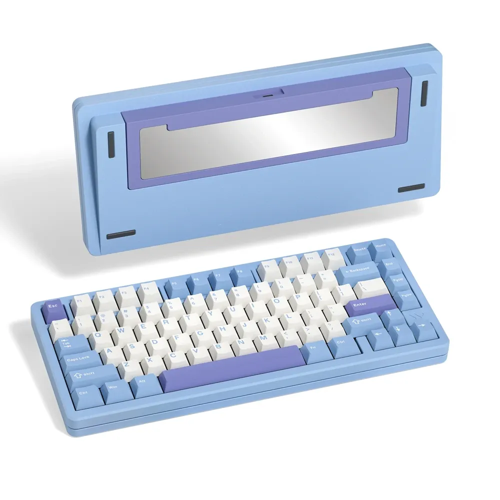 Womier SK75 75% Wireless Aluminum Custom Keyboard – VIA Support, Hot-Swappable - Blue (English/Arabic)
