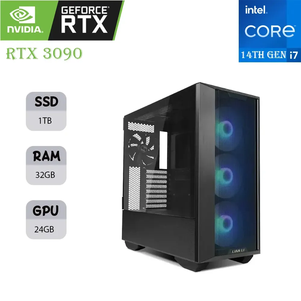 Lian Li Lancool Iii Intel Core I7-14th Gen Rtx 3090 24 Gb Gaming Pc