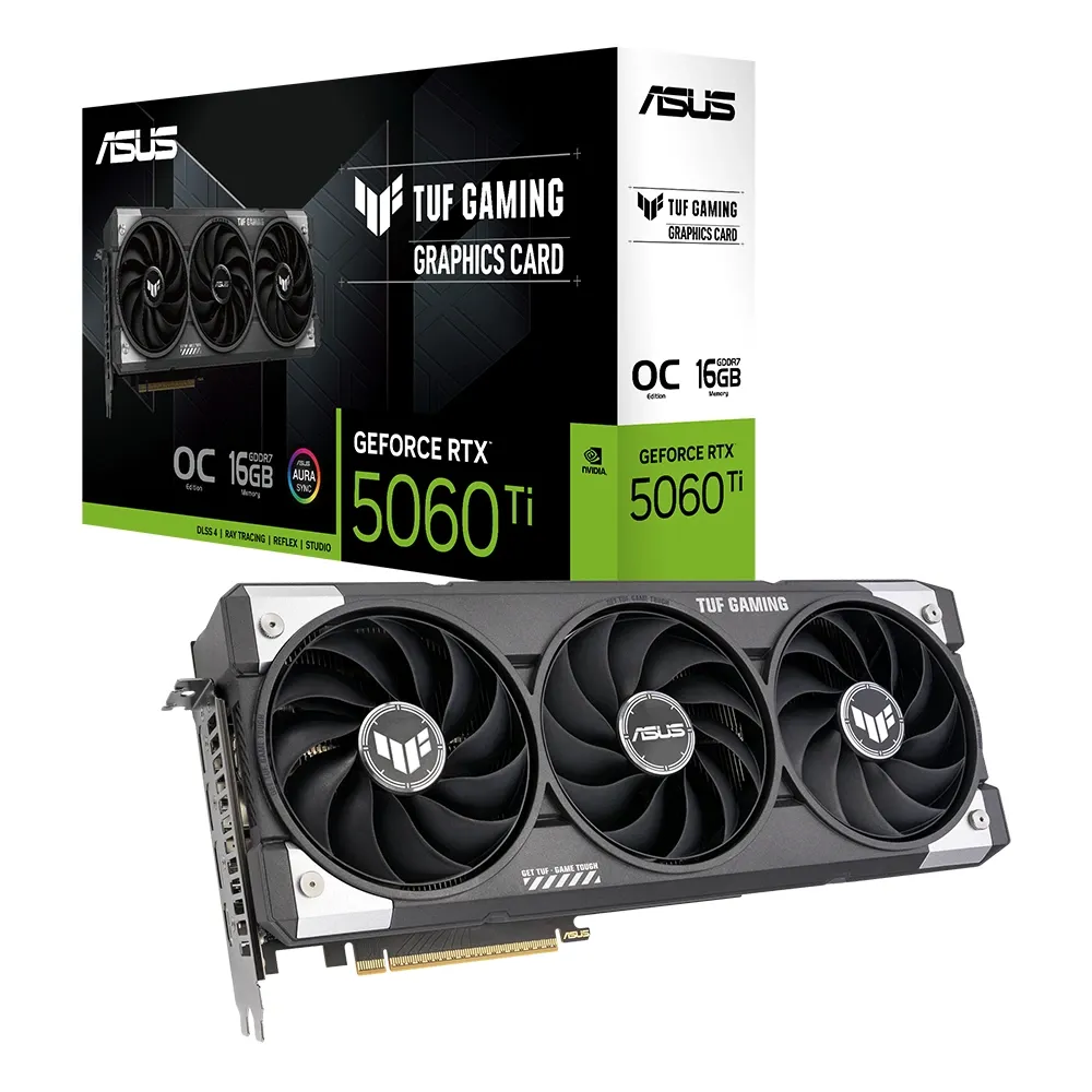 Asus TUF Gaming GeForce RTX 5060 Ti 16GB GDDR7 OC Edition Gaming Graphics Card