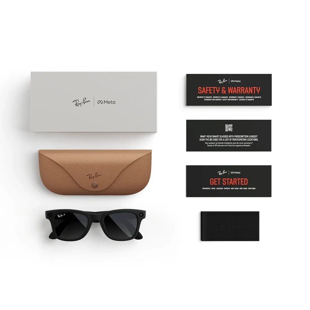Ray-Ban Meta Wayfarer Glasses with Meta AI - Polarized Gradient